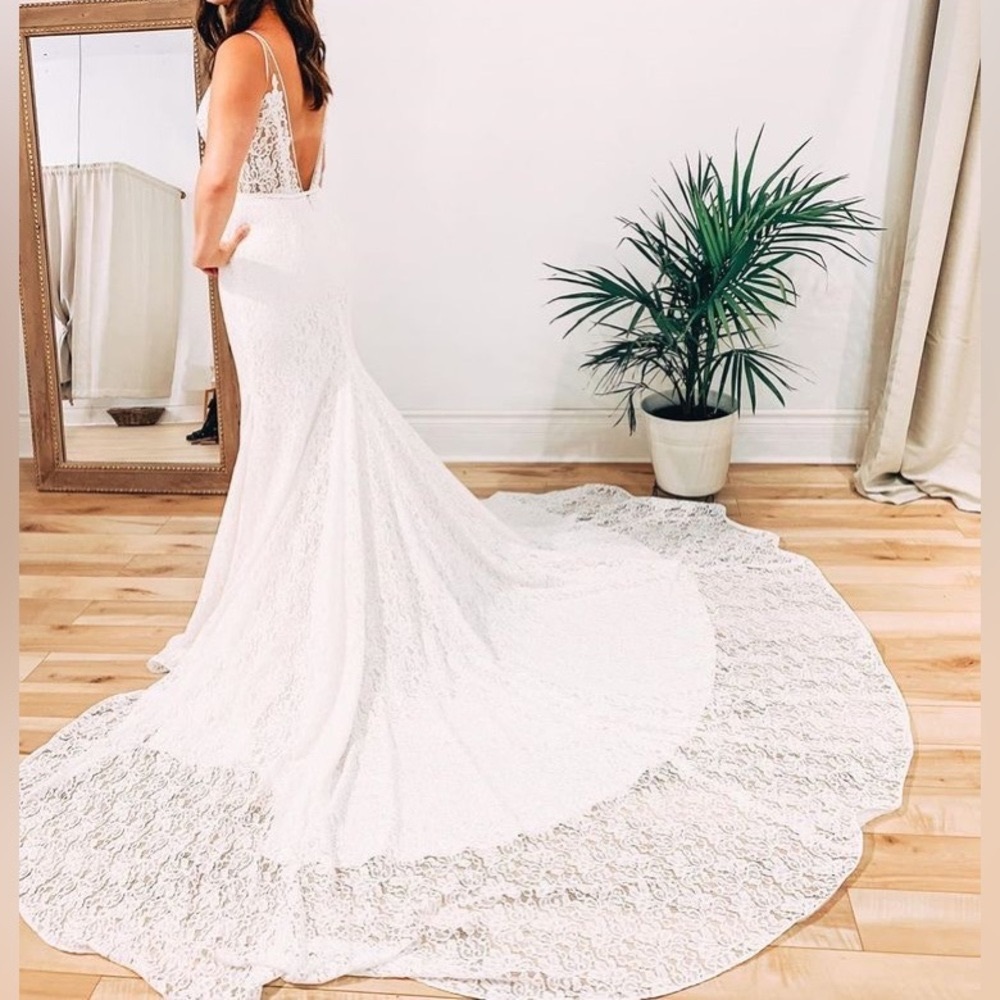 mikaela ivory all lace wedding dress! Style 2100